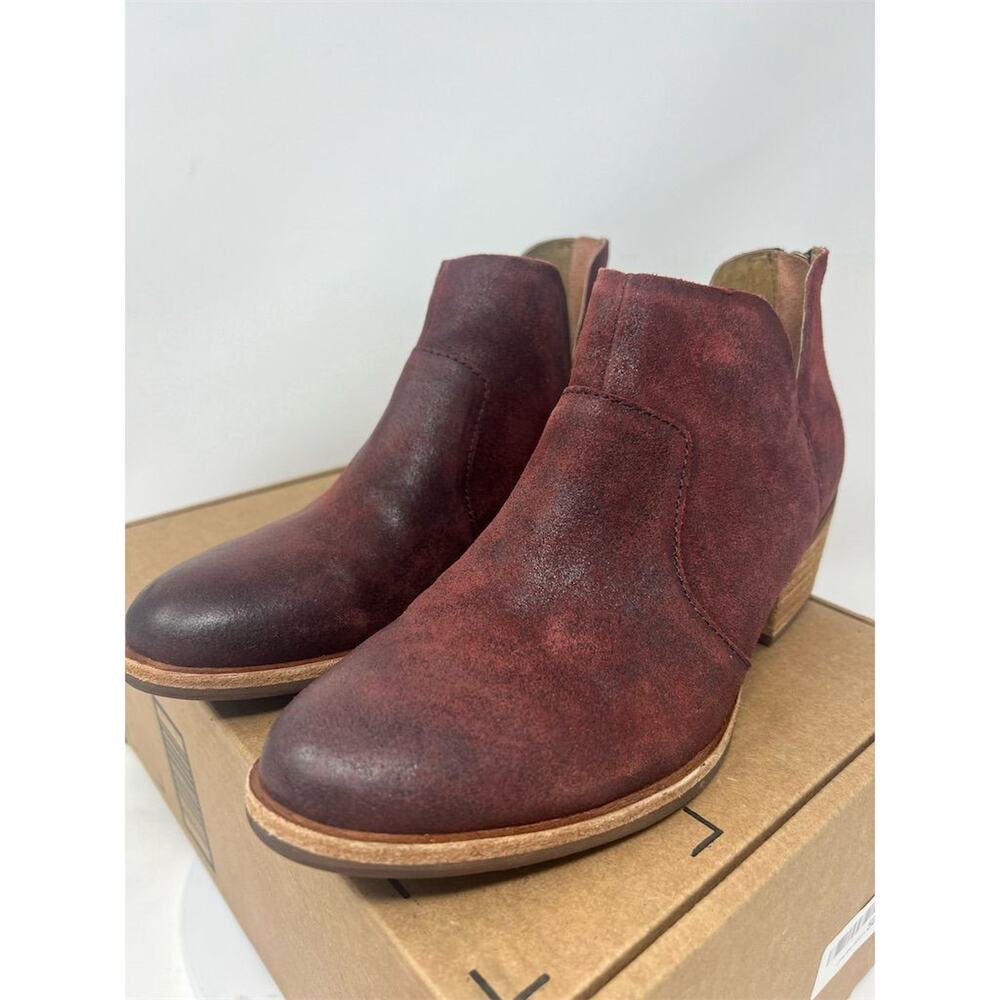 Kork-Ease Women's Skye Red Leather Ankle Boots Size 8M - Picture 3 of 12